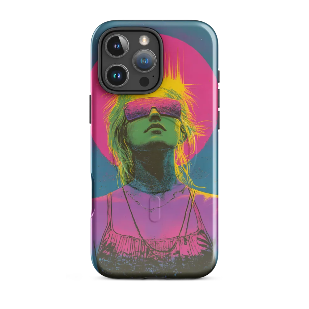 Neon Dreams: Portrait of a Modern Muse | Phone Case |  16 Pro Max | MagSafe® Tough Case | Glossy