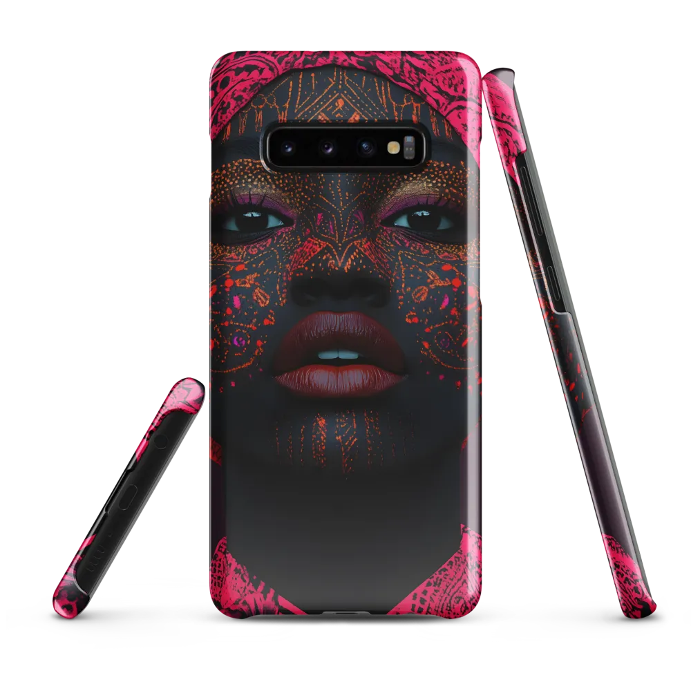 Neon Adornments: A Portrait of Cultural Expression | Phone Case |  S10 Plus | Snap Case | Glossy