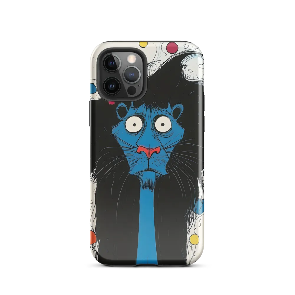 Whimsical Blue Lion
