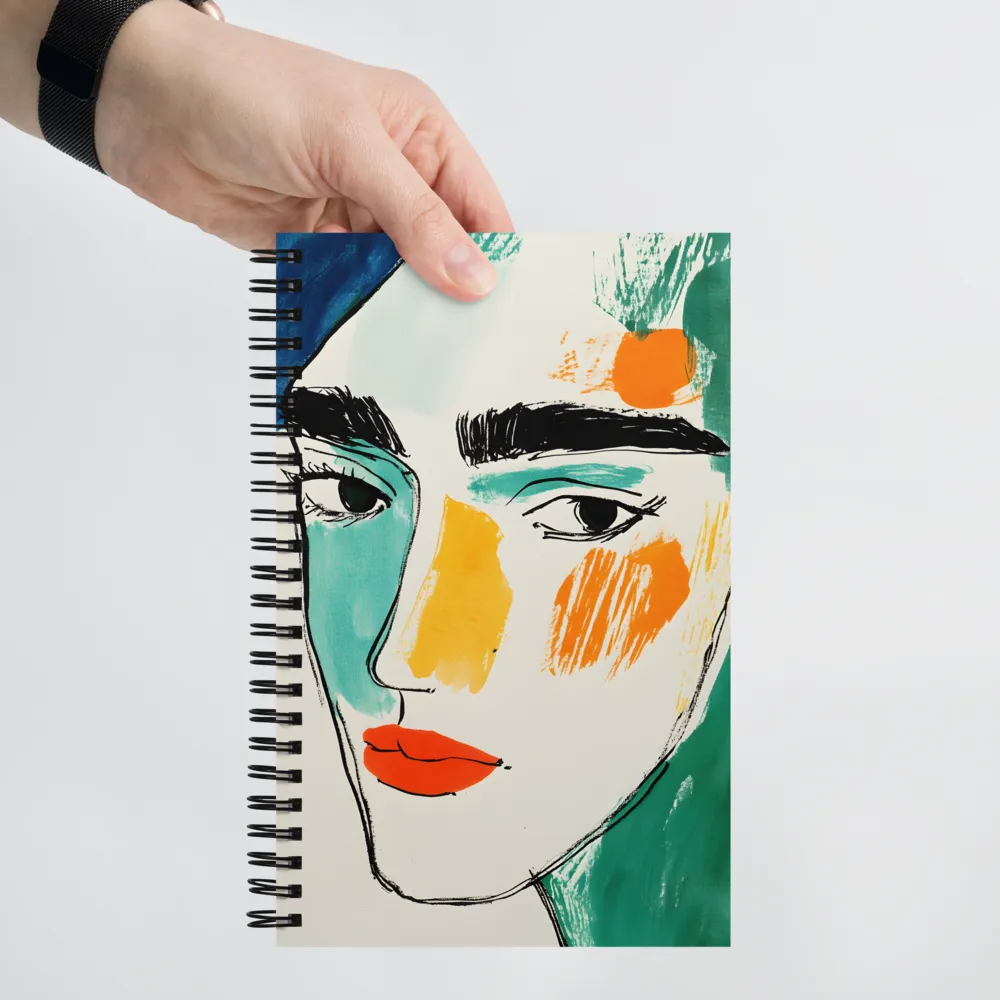 Contemporary Line Portrait | Spiral Notebook