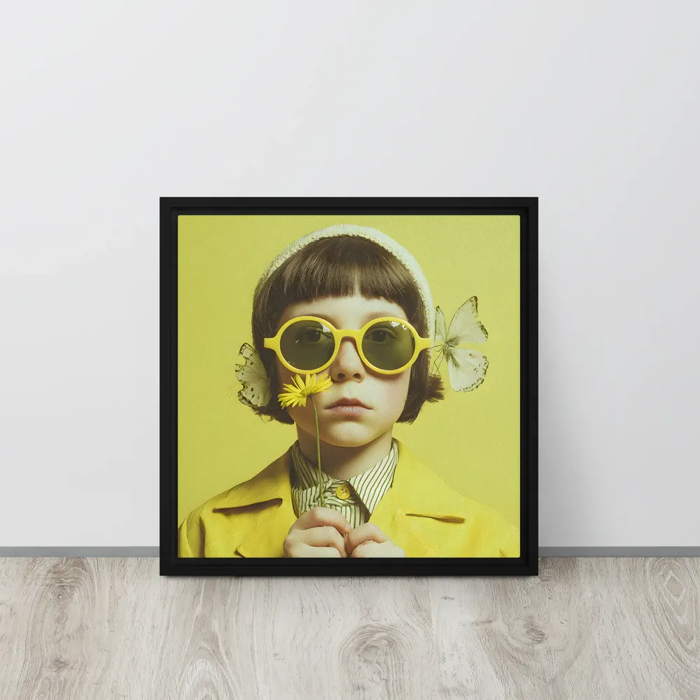Dandelion Gaze 
 Canvas with Black Frame | 16″x 16″