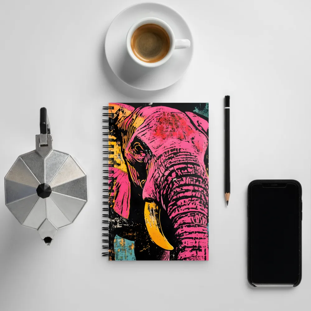 Bold Encounter: The Vibrant Elephant | Spiral Notebook