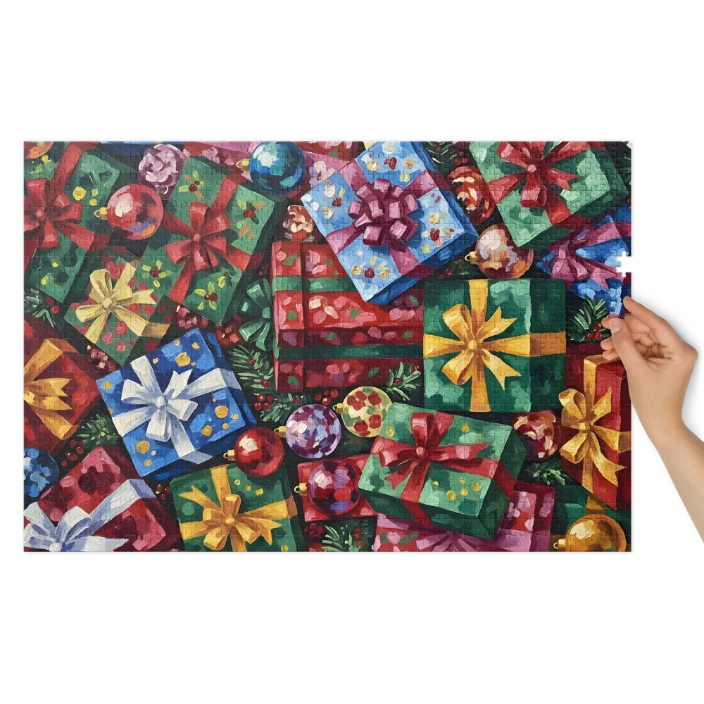 Holiday Gift Abundance 
 Jigsaw Puzzle in Tin Box