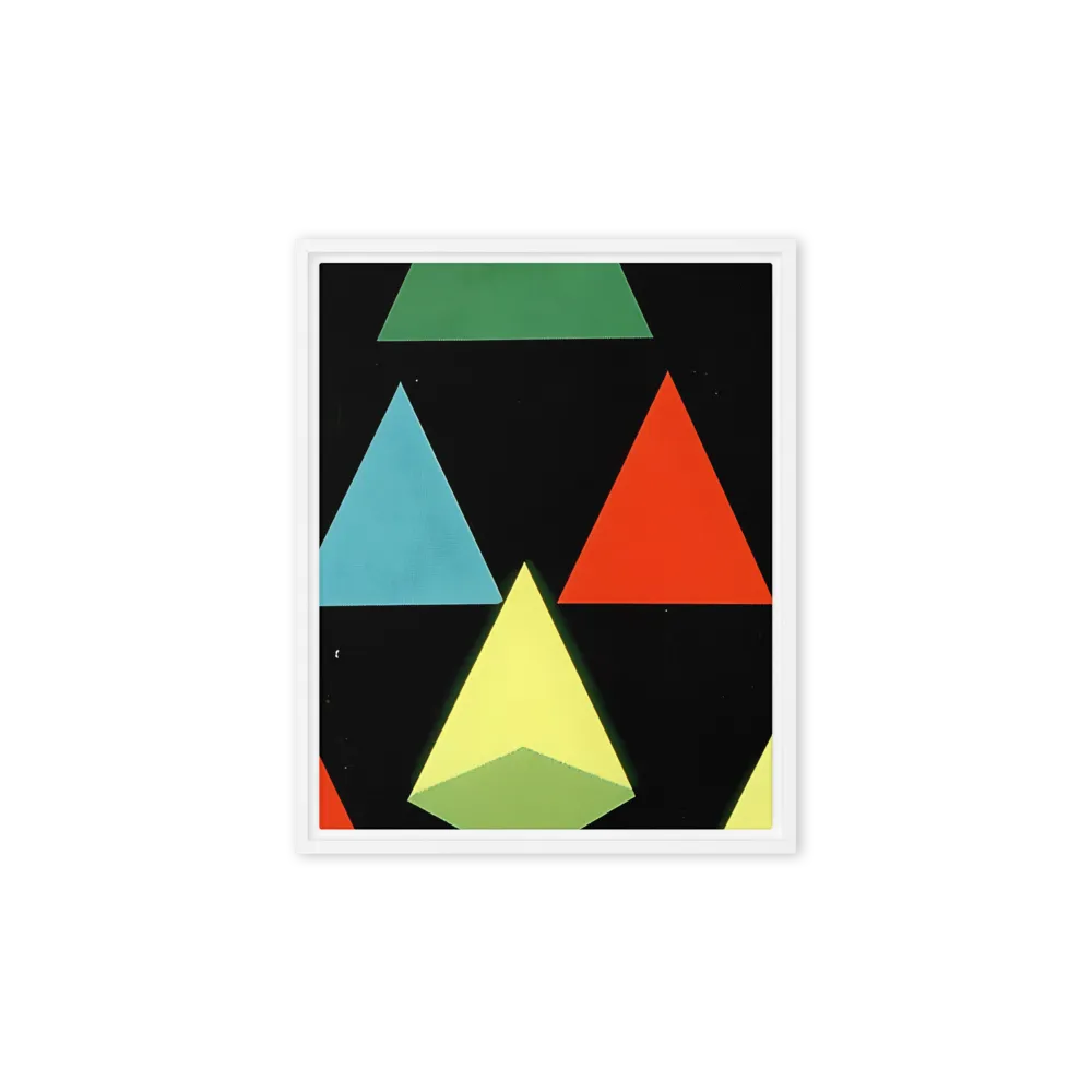 Geometric Harmony in Color | Canvas with White Frame | 8″×10″