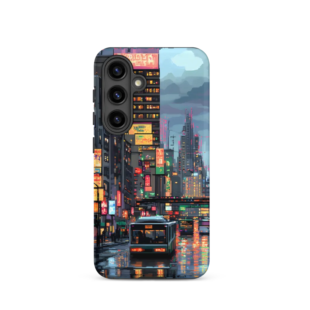 Neon Dreams: A Pixelated Urban Night