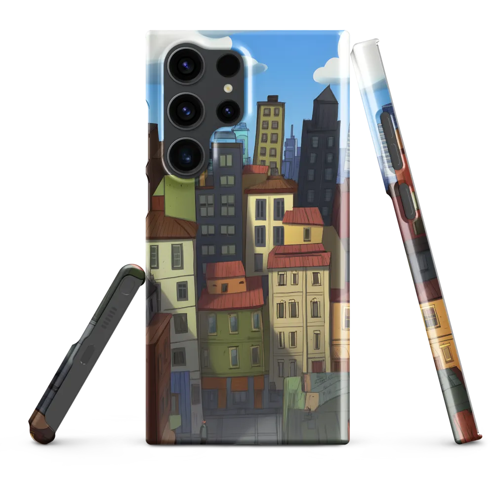 Urban Symphony: A Colorful Cityscape | Phone Case |  S23 Ultra | Snap Case | Glossy