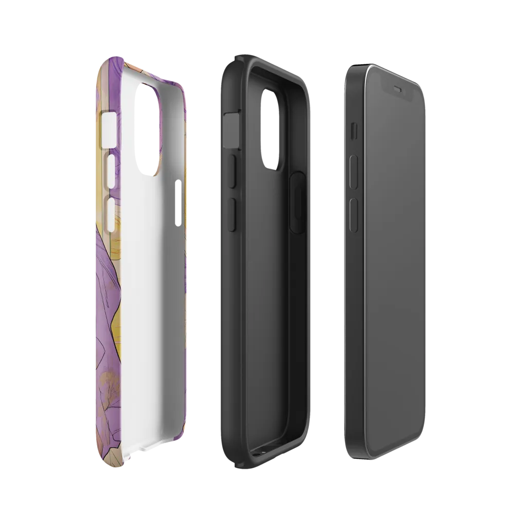 Elegance in Floral Harmony | Phone Case |  12 mini | Tough Case | Matte
