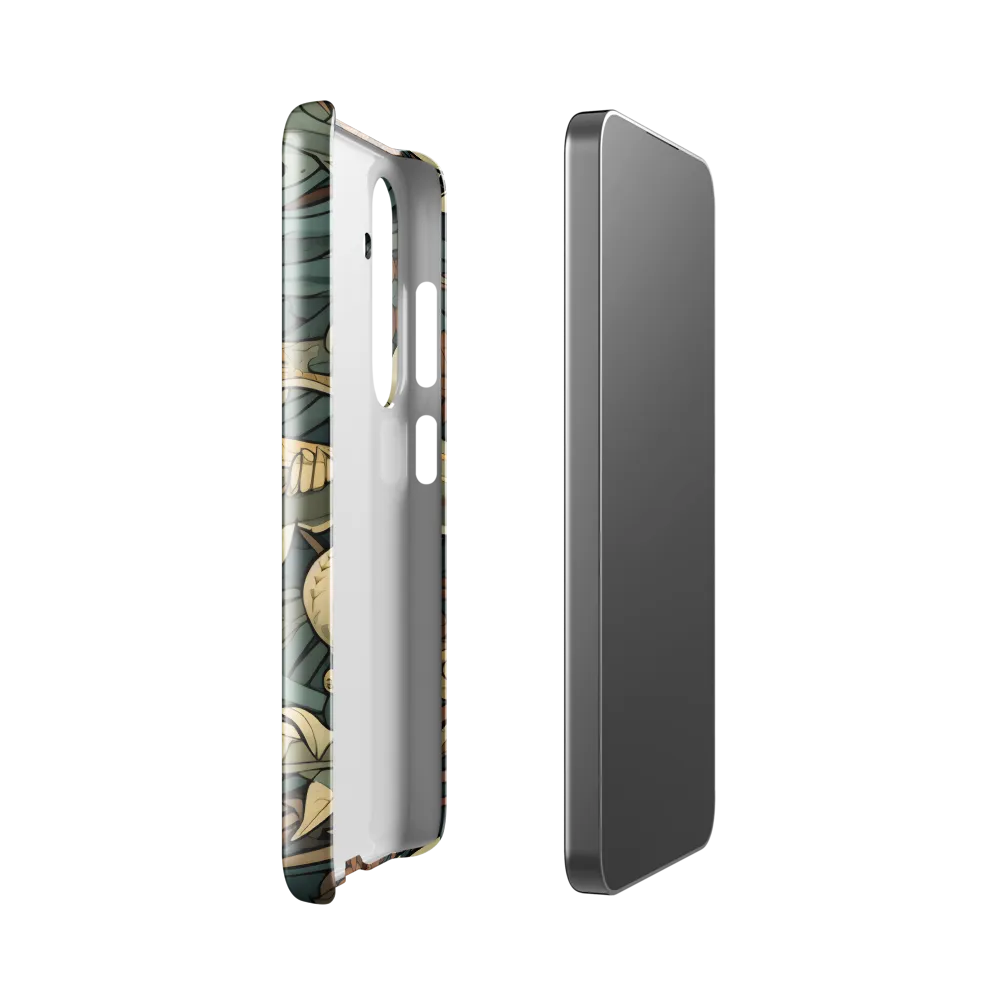 Dynamic Harmony of Sharks and Flora | Phone Case |  S24 | Snap Case | Glossy