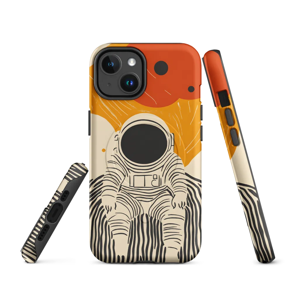 Astronaut in Cosmic Thoughts | Phone Case |  14 | MagSafe® Tough Case | Matte