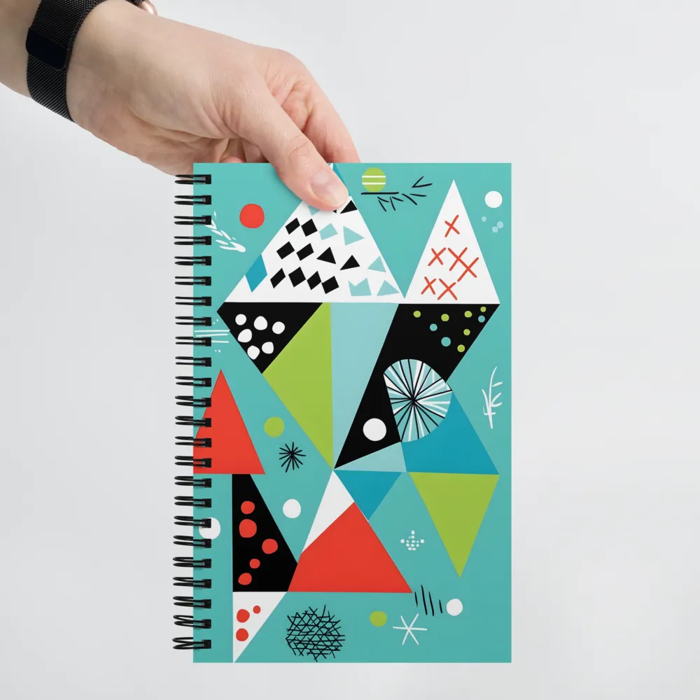 Playful Geometric Harmony | Spiral Notebook