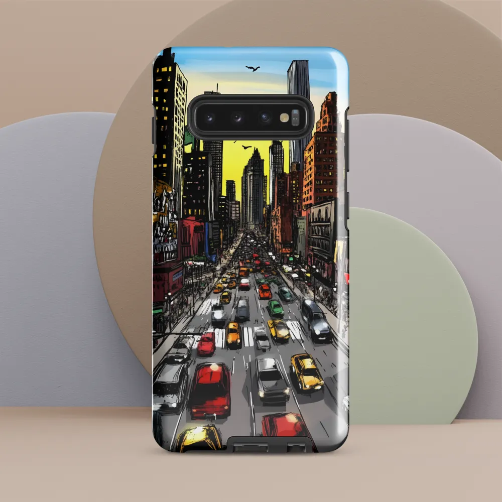 City Pulse at Dusk | Phone Case |  S10 Plus | Tough Case | Glossy