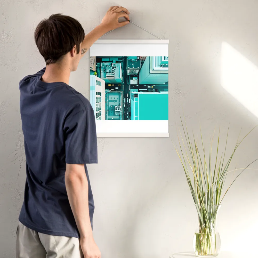 Urban Geometry: Aerial Perspective | Poster With White Wood Hanger | 16″×20″
