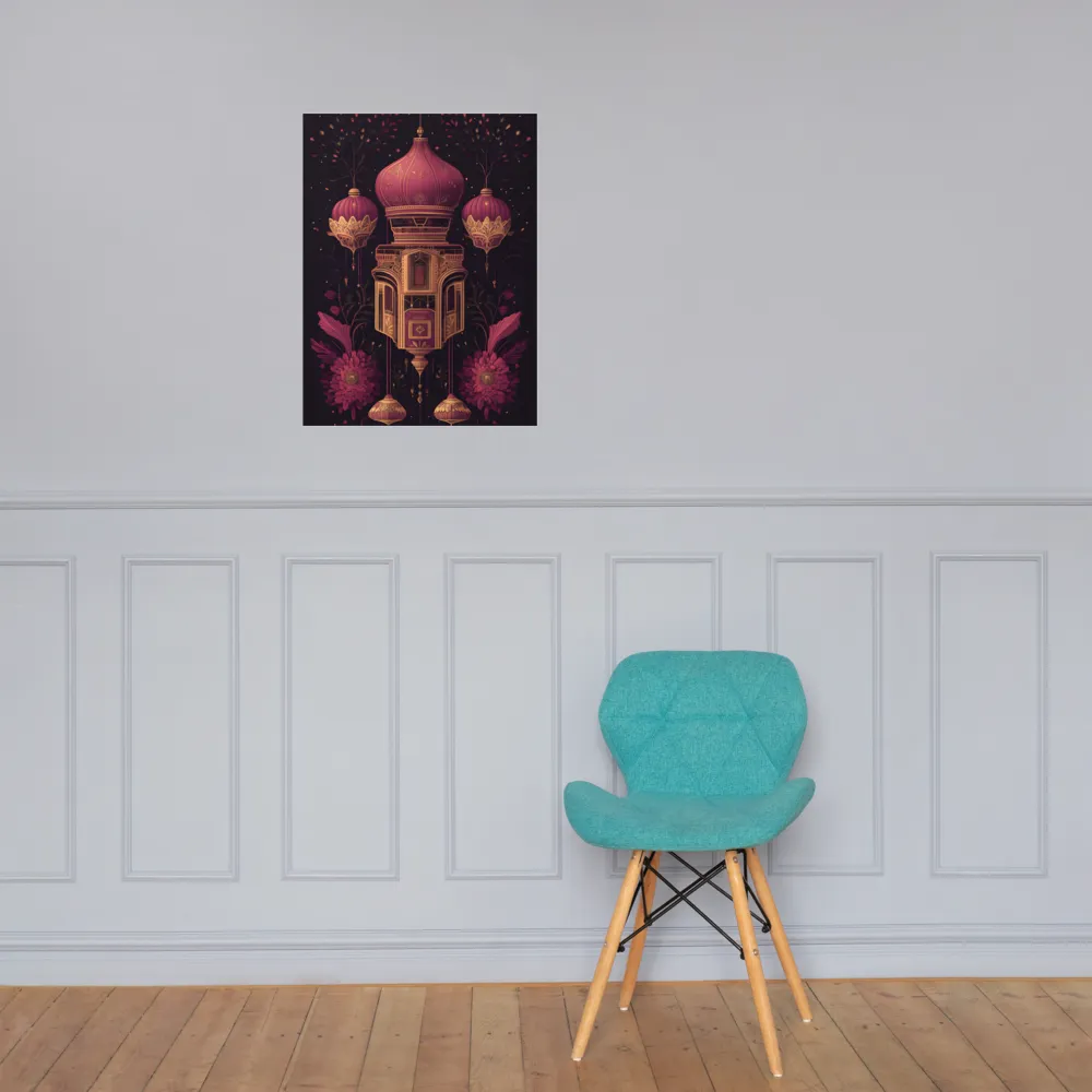 Ornate Harmony: A Digital Floral Architecture | Poster | 18″×24″