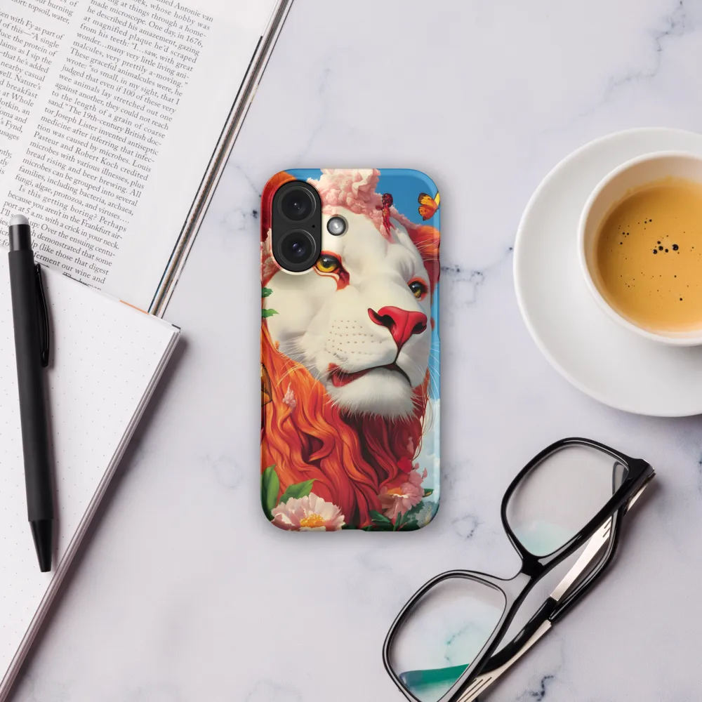 Majestic Lion Amidst Floral Splendor