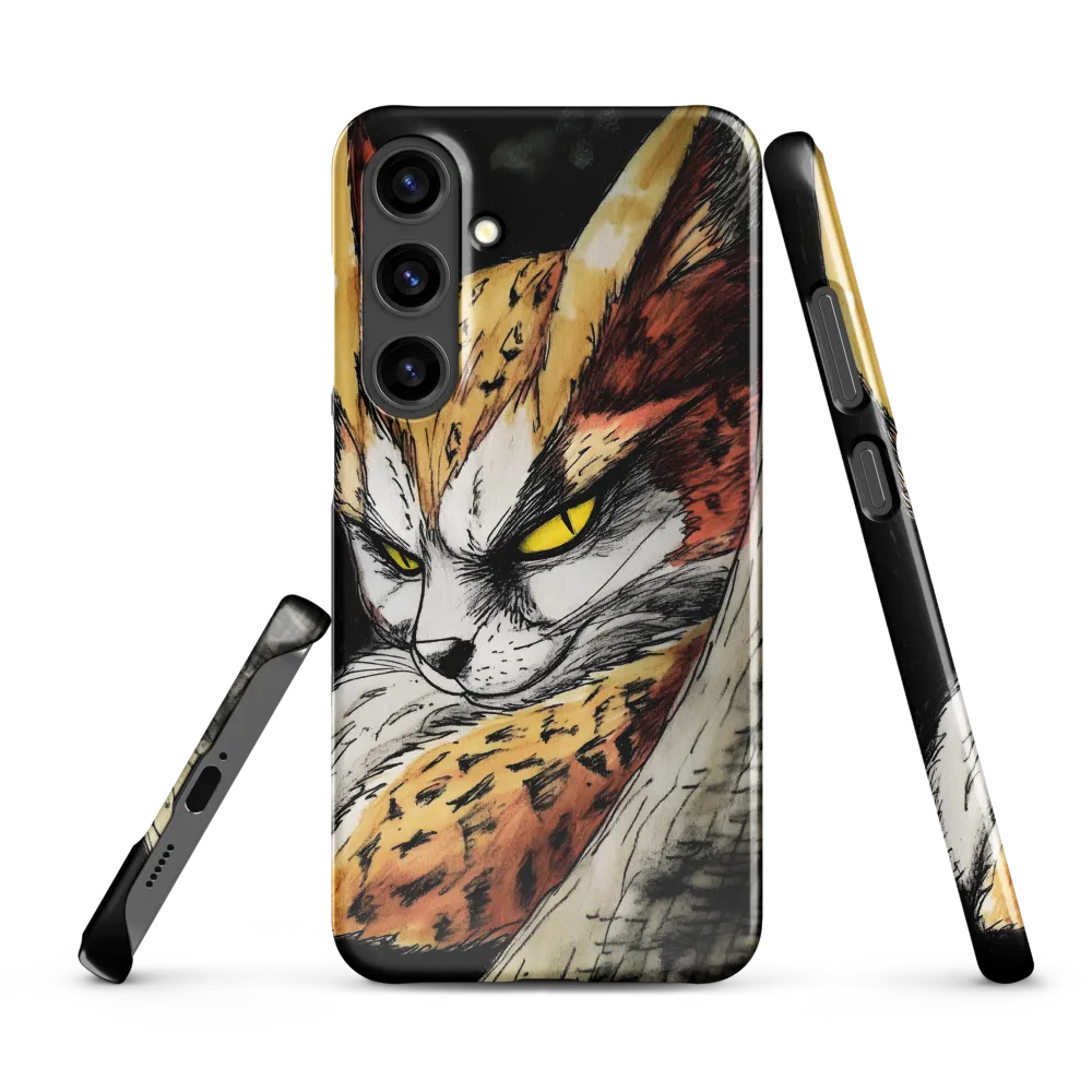 Fierce Gaze of the Wild Cat | Phone Case |  S24 Plus | Snap Case | Glossy