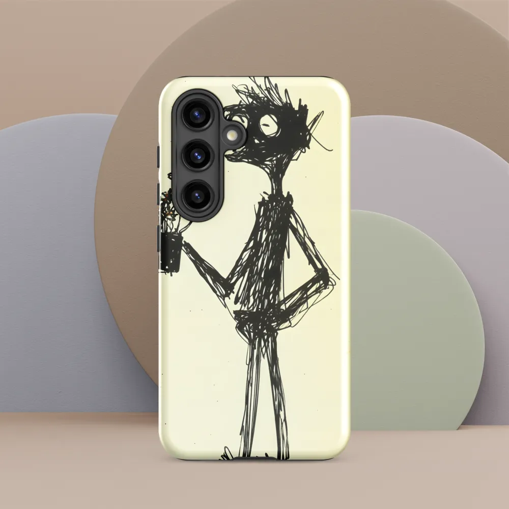 Whimsical Figure with Flowers
