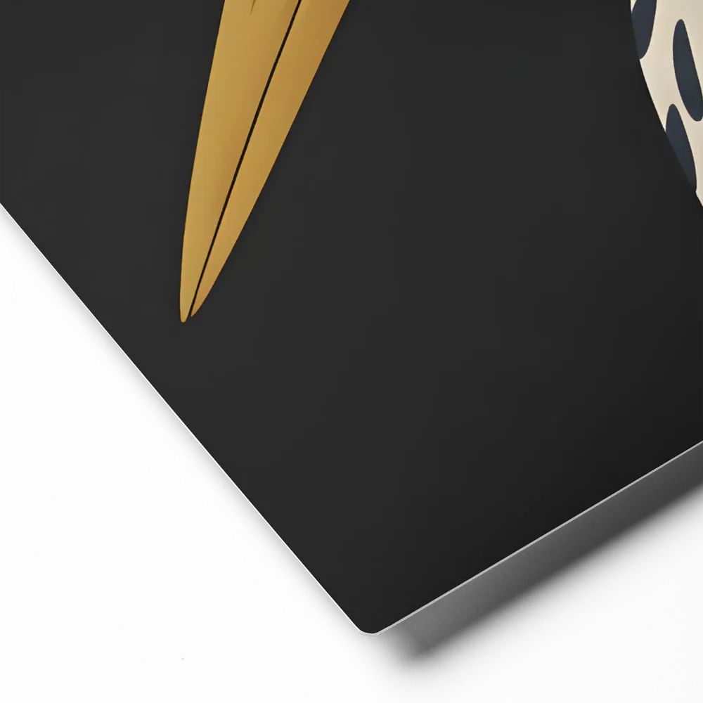 Heron Profile 
 Metal Print | 12″x 12″