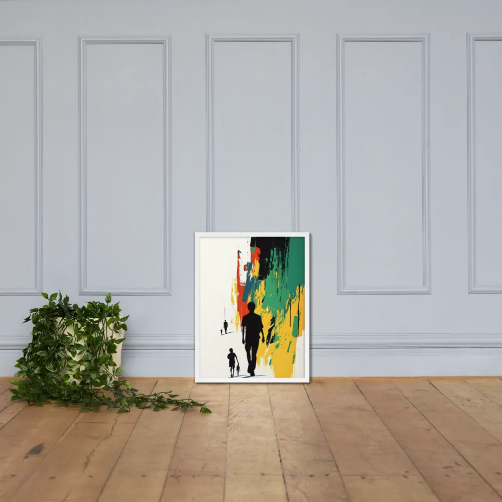 Journey of Silhouettes | Poster with White Frame | 18″×24″