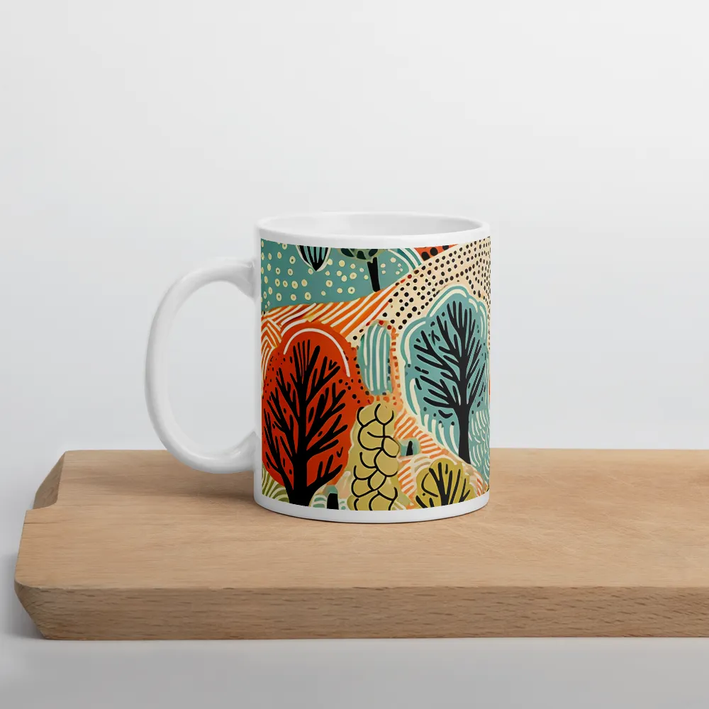 Whimsical Forest Patterns | Mug with White inside | 11 oz