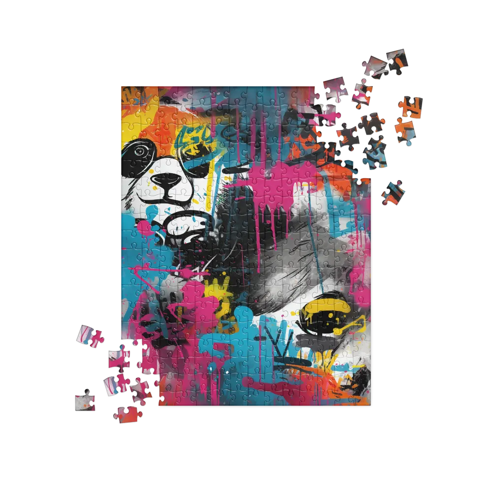 Urban Symphony: The Playful Panda | Jigsaw Puzzle | 252 pieces