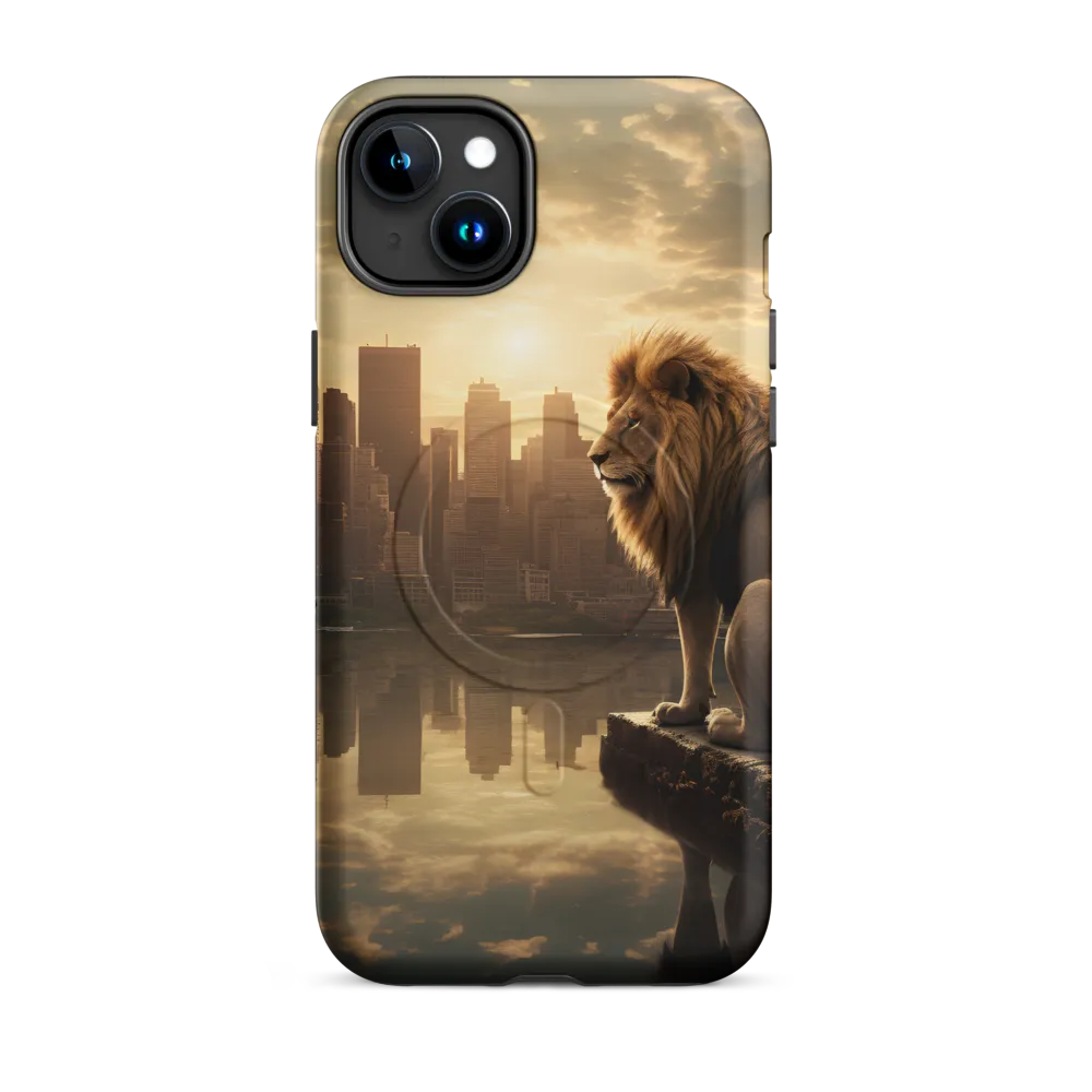 The Lion's Gaze Over the Urban Symphony