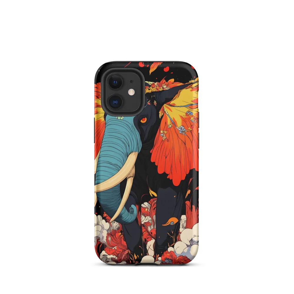 Majesty of the Floral Elephant | Phone Case |  12 mini | Tough Case | Matte