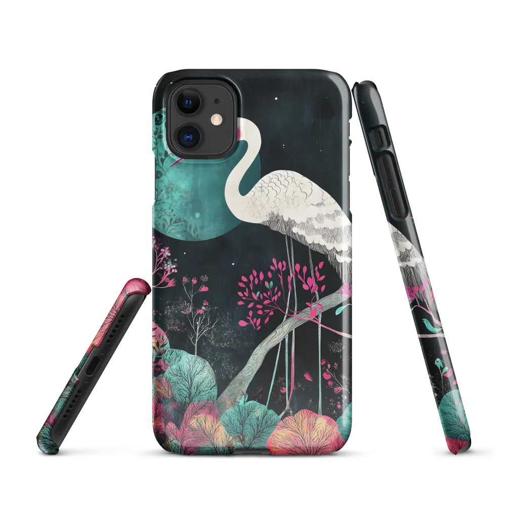 Ethereal Presence: Heron in a Floral Dreamscape