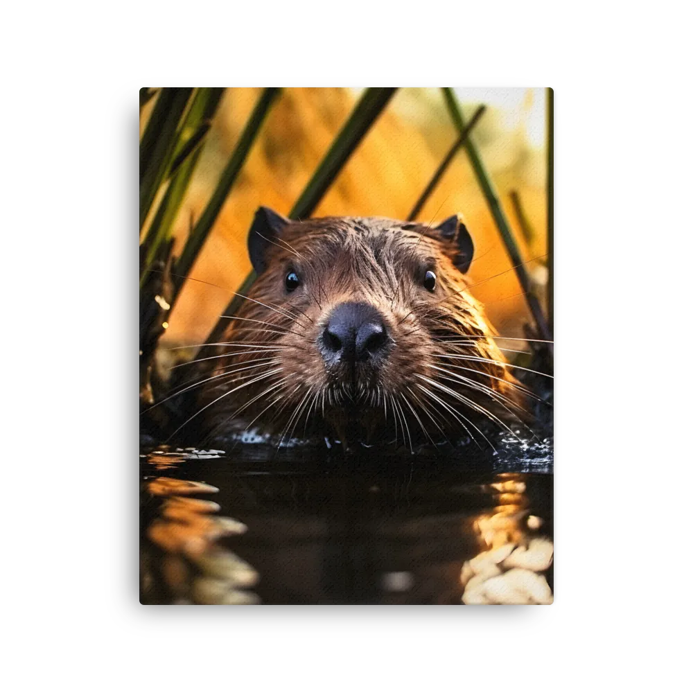 Beaver Serenity: A Natural Portrait | Thin Canvas | 16″×20″