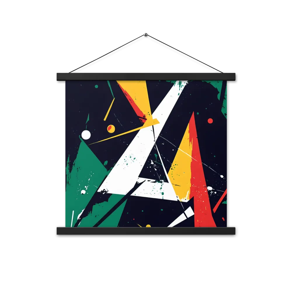 Dynamic Geometries | Poster With Black Wood Hanger | 18″×18″
