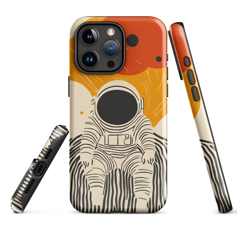 Astronaut in Cosmic Thoughts | Phone Case |  15 Pro Max | Tough Case | Glossy