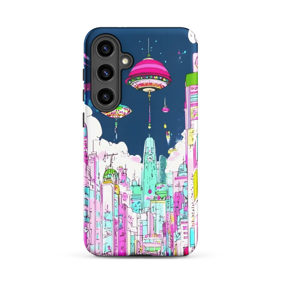 Futuristic Cityscape with Floating Structures