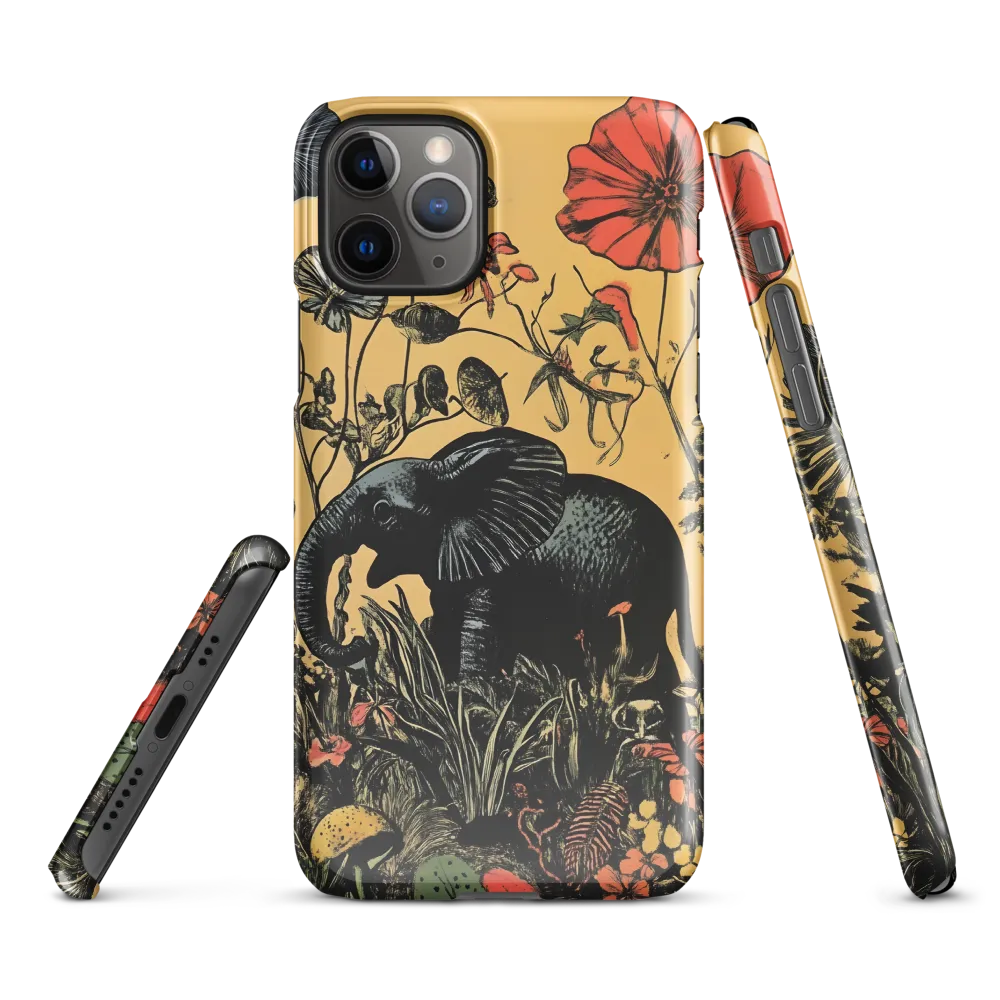 Floral Majesty: The Elephant's Sanctuary | Phone Case |  11 Pro | Snap Case | Glossy