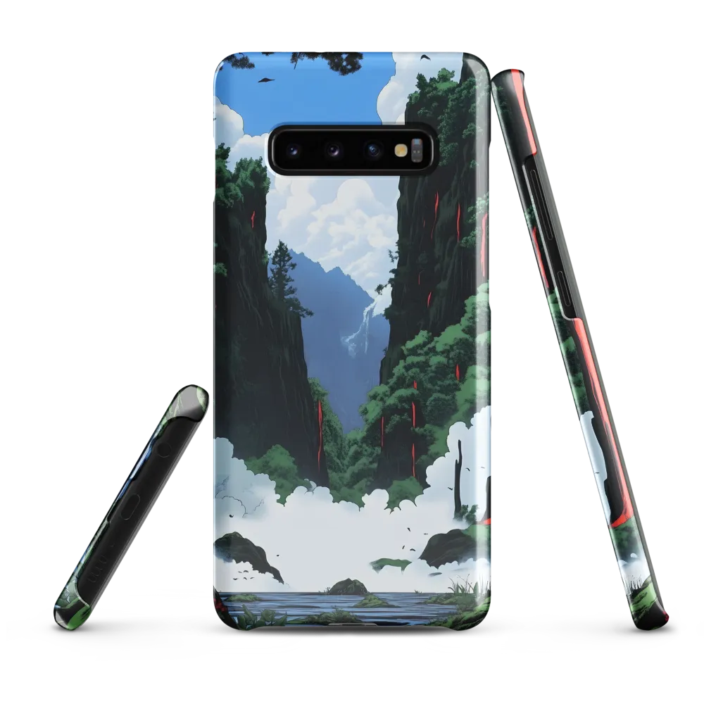 Ethereal Cascade: A Journey Through Verdant Realms | Phone Case |  S10 Plus | Snap Case | Glossy