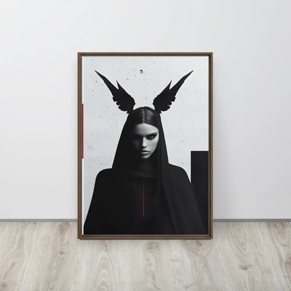 Whispers of Darkness | Canvas with Brown Frame | 20″×28″