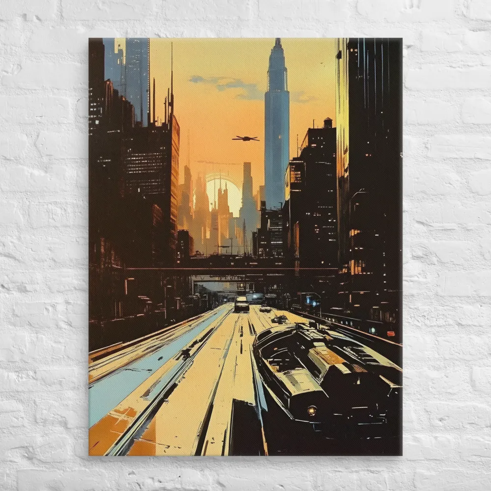 Metro Nexus: A Futuristic Cityscape | Canvas | 30″×40″