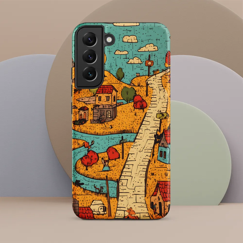 Whimsical Village Landscape