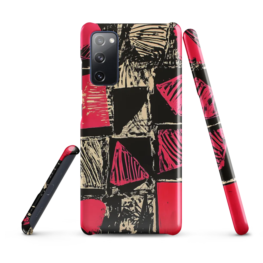 Geometric Symphony in Pink and Black