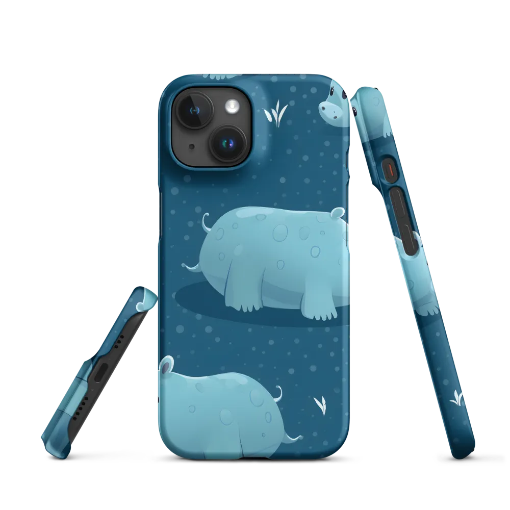 Whimsical Hippo Play | Phone Case |  15 | Snap Case | Matte
