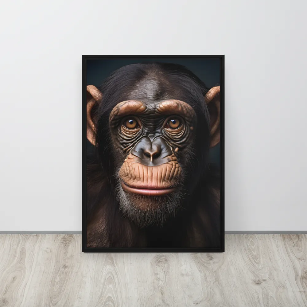 Whispers of Curiosity | Canvas with Black Frame | 20″×28″
