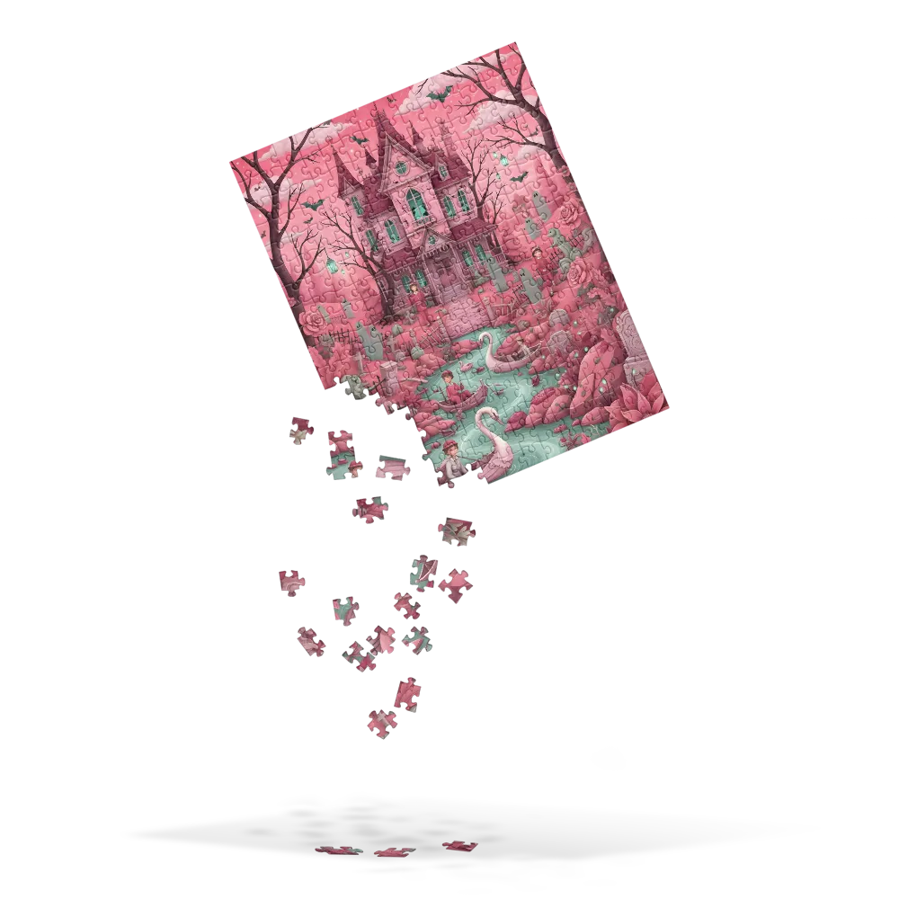 Pink Haunted Manor 
 Jigsaw Puzzle