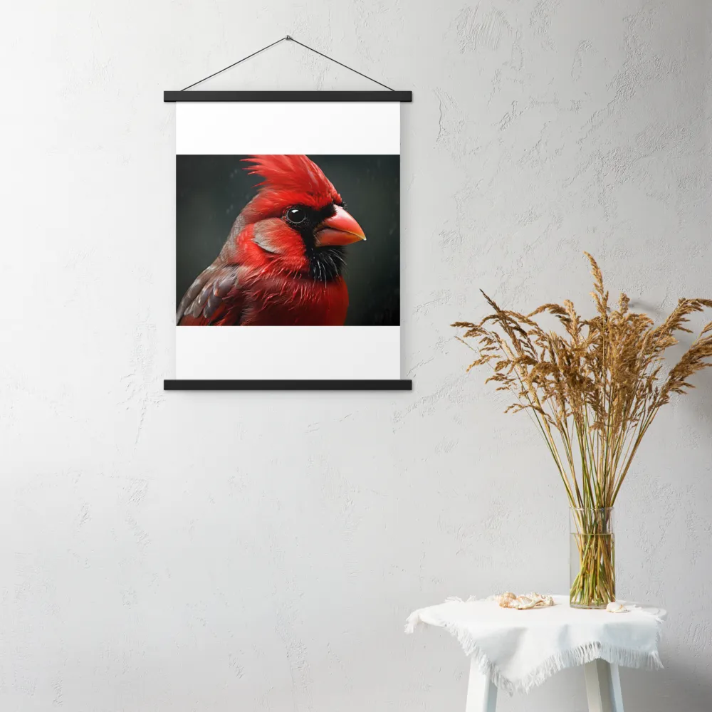The Bold Cardinal | Poster With Black Wood Hanger | 18″×24″