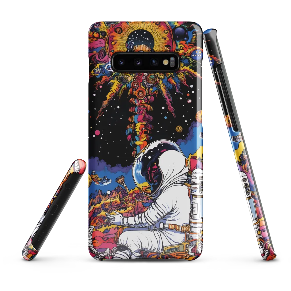 Cosmic Wonder: An Astronaut's Journey Through Color | Phone Case |  S10 Plus | Snap Case | Glossy