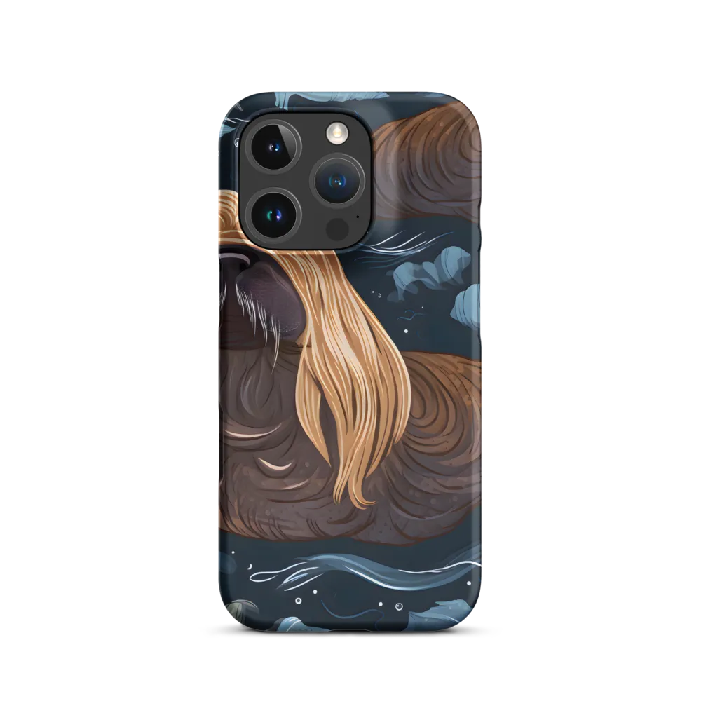 Whimsical Walruses in Deep Blue
