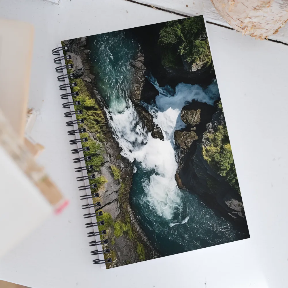 Eternal Flow: The Serene Cascade | Spiral Notebook