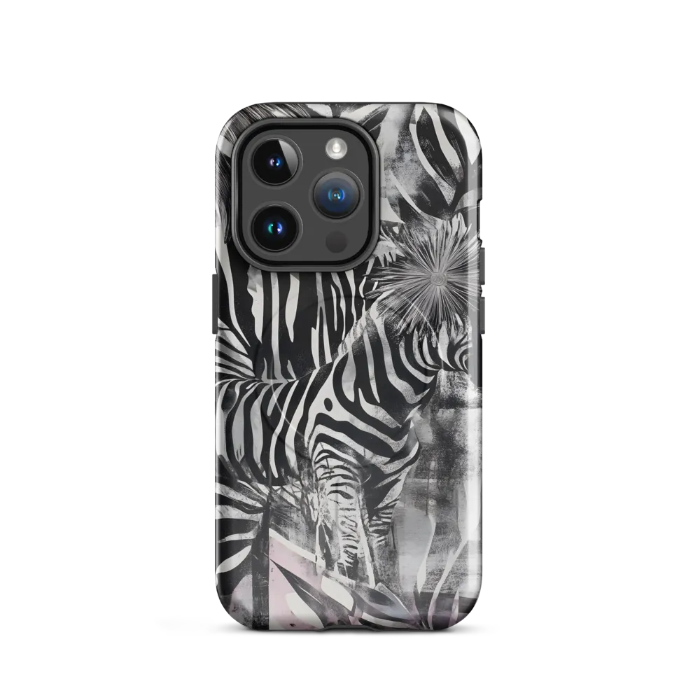 Zebra in the Jungle of Illusions | Phone Case |  14 Pro | MagSafe® Tough Case | Glossy