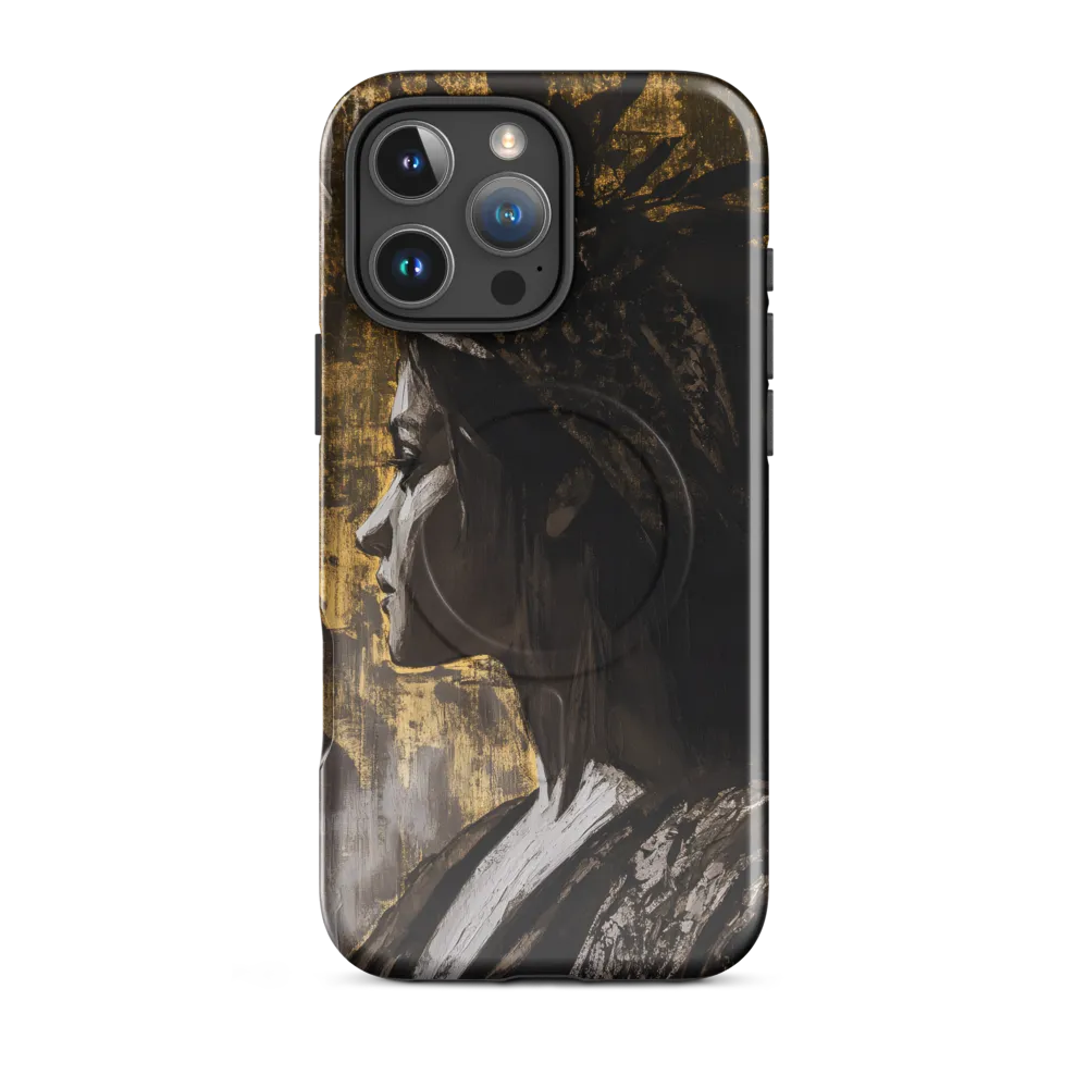 Golden Elegance: A Modern Profile Portrait
