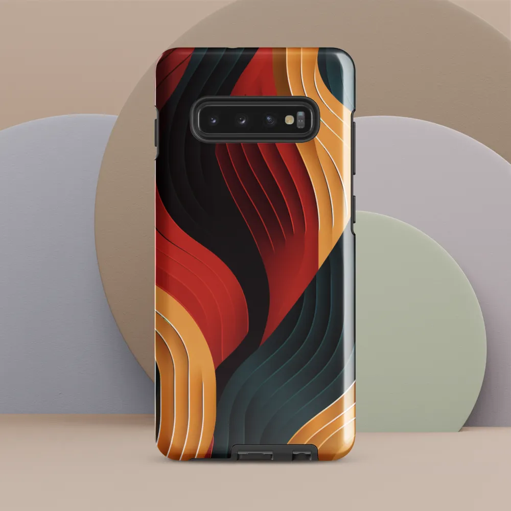 Dynamic Waves of Color | Phone Case |  S10 Plus | Tough Case | Glossy