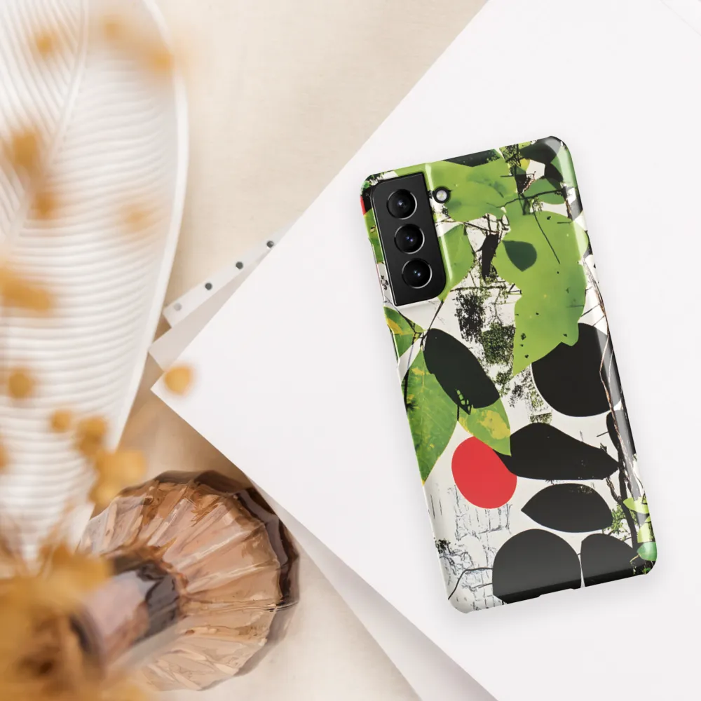 Nature's Geometry: A Contemporary Collage | Phone Case |  S21 Plus | Snap Case | Glossy
