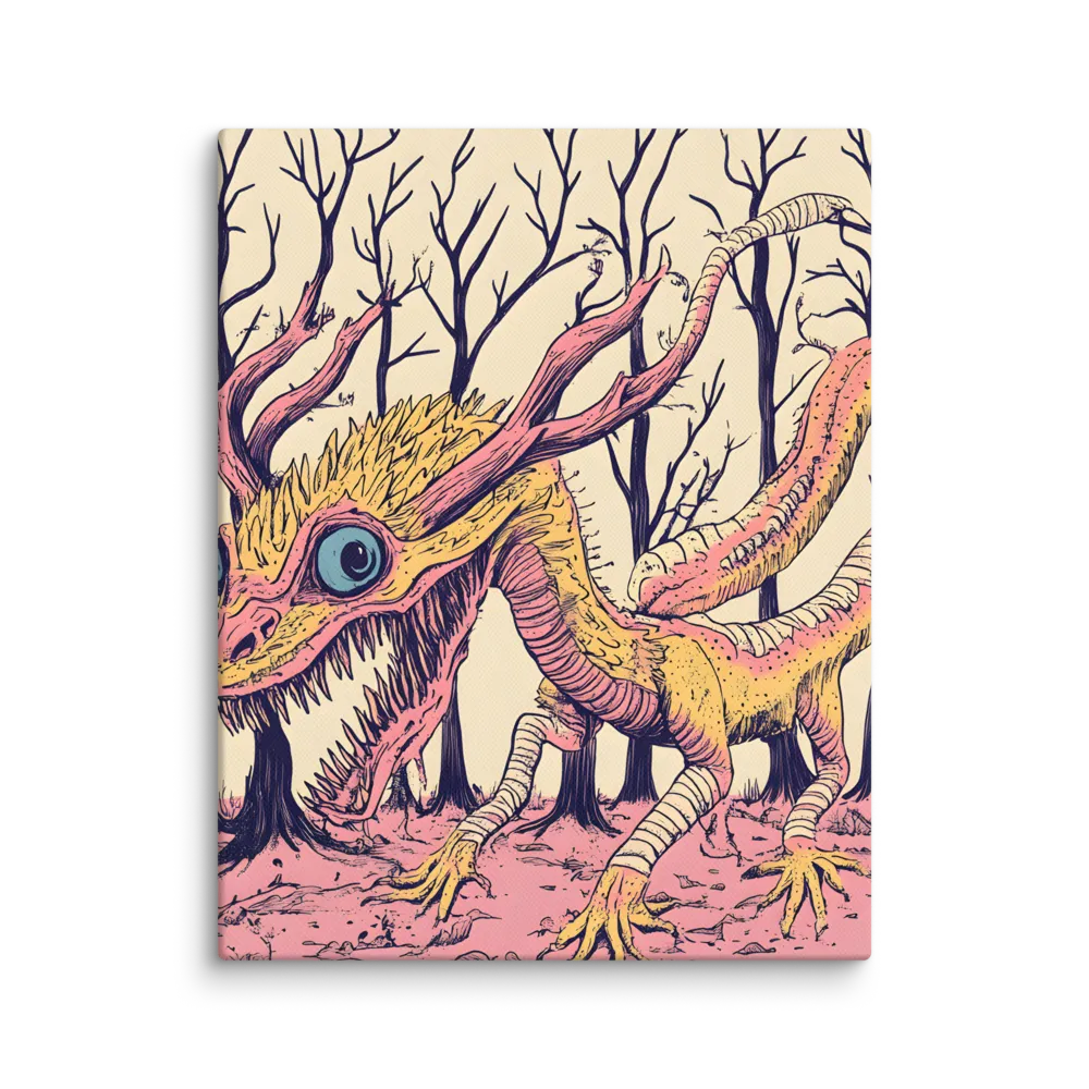 The Enigmatic Dragon of the Desolate Forest | Canvas | 11″×14″