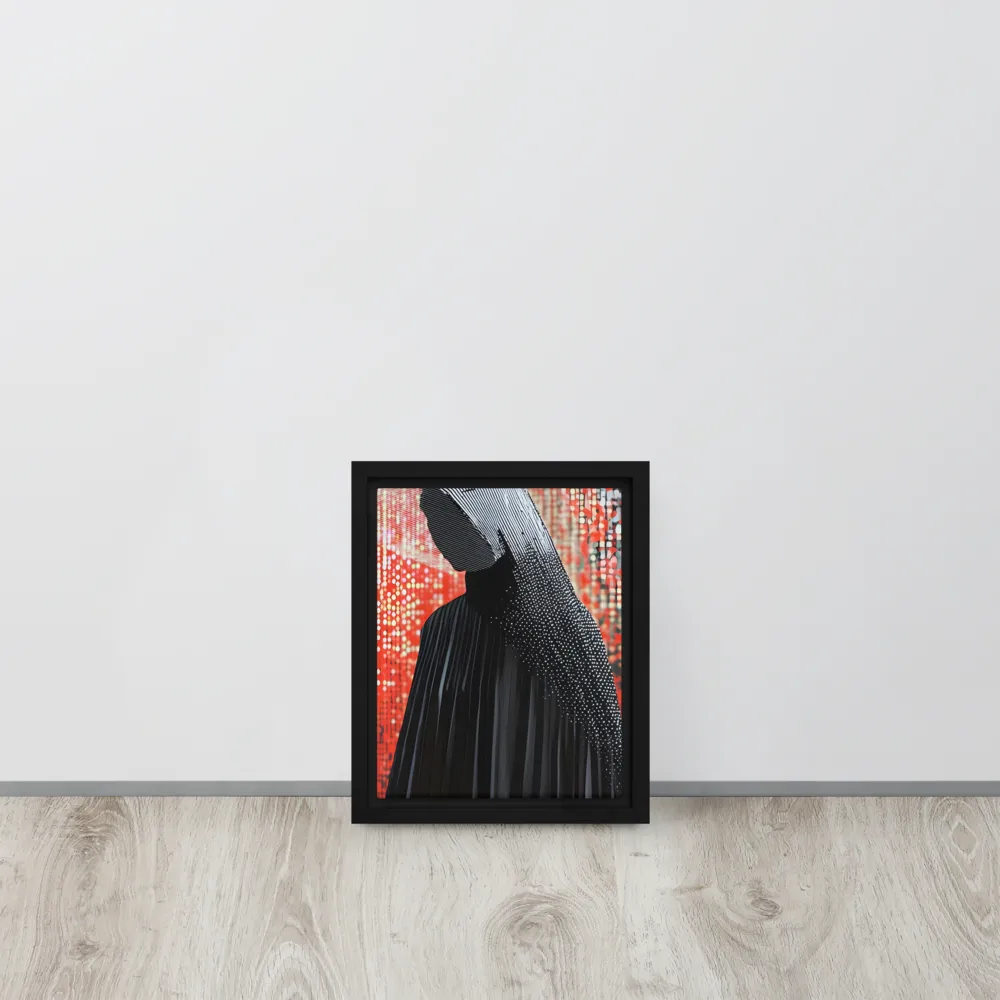 Veil of Modernity | Canvas with Black Frame | 8″×10″